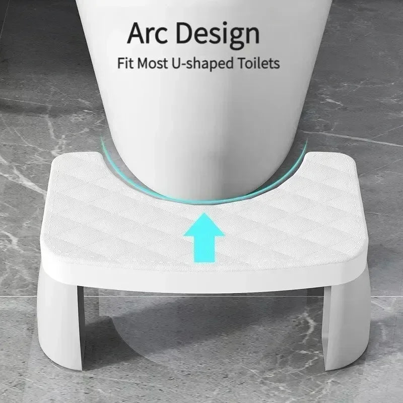 Ergonomic EasySquat – Waterproof & Non-Slip Toilet Foot Stool