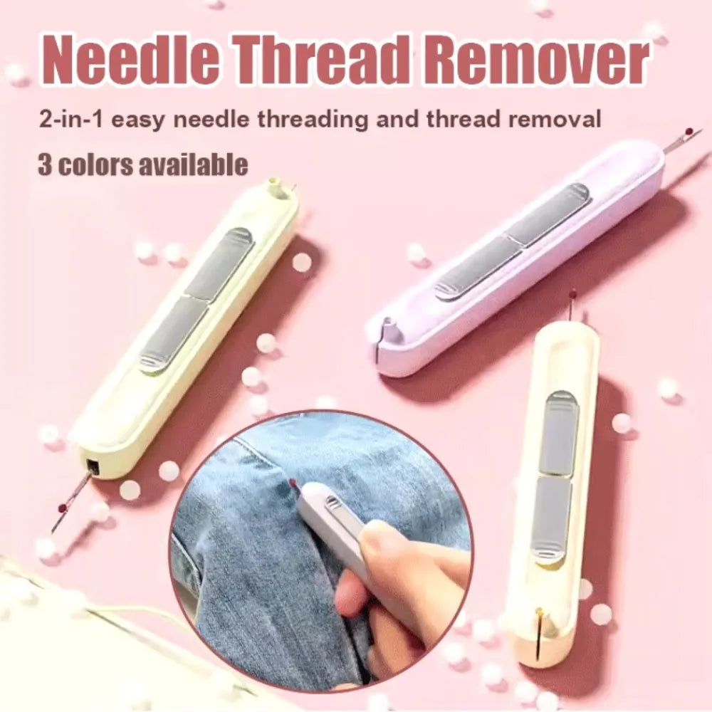 2in1 Threading Needle Threader Multifunctional Picking Thread Remover Hand Household Needlework Sewing Special Tools
