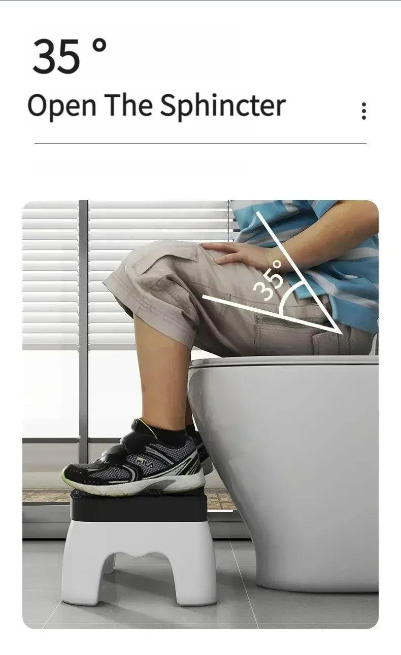 Ergonomic EasySquat – Waterproof & Non-Slip Toilet Foot Stool