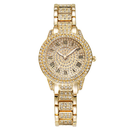 5-Piece Crystal Luxury Watch & Jewelry Set for Women without presentation box - LoveInTheBox