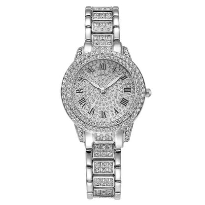 5-Piece Crystal Luxury Watch & Jewelry Set for Women without presentation box - LoveInTheBox