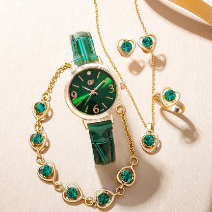 Elegant 6-Piece Luxury Jewelry & Quartz Watch Set "Elizabeth" for Women - LoveInTheBox