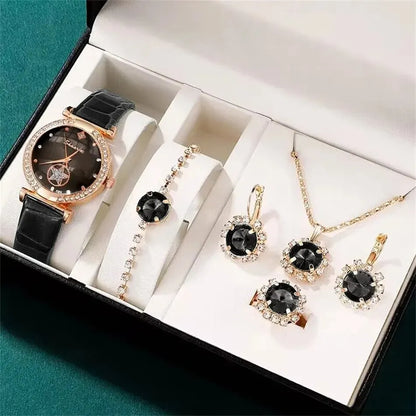 6-Piece Luxury Quartz Watch & Jewelry Set for Women (Copy) - LoveInTheBox
