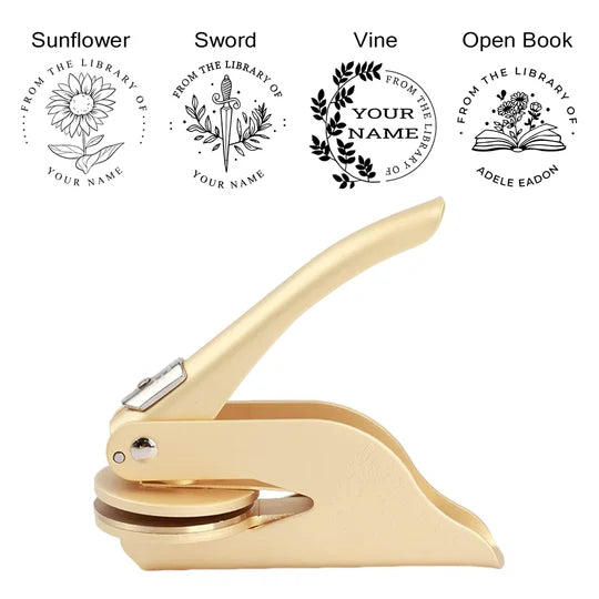 Custom Luxury Book Embosser (Now with 100 Free Gold Stickers) - LoveInTheBox