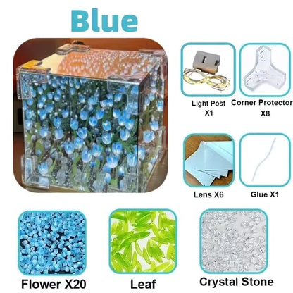 DIY Tulip Flower Night Lamp Kit – 3D Sea Cube Design - LoveInTheBox