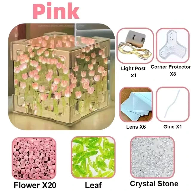 DIY Tulip Flower Night Lamp Kit – 3D Sea Cube Design - LoveInTheBox