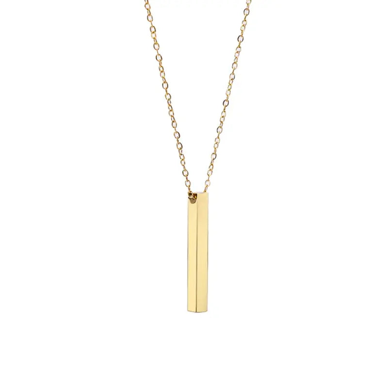 Engraved Pillar Necklace - LoveInTheBox