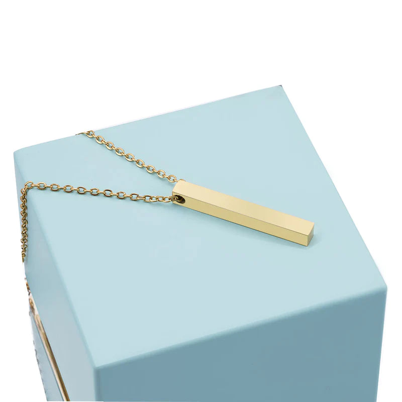 Engraved Pillar Necklace - LoveInTheBox