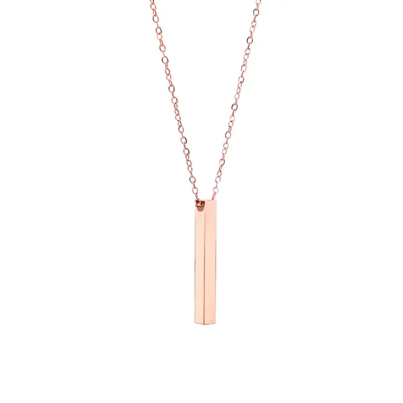 Engraved Pillar Necklace - LoveInTheBox