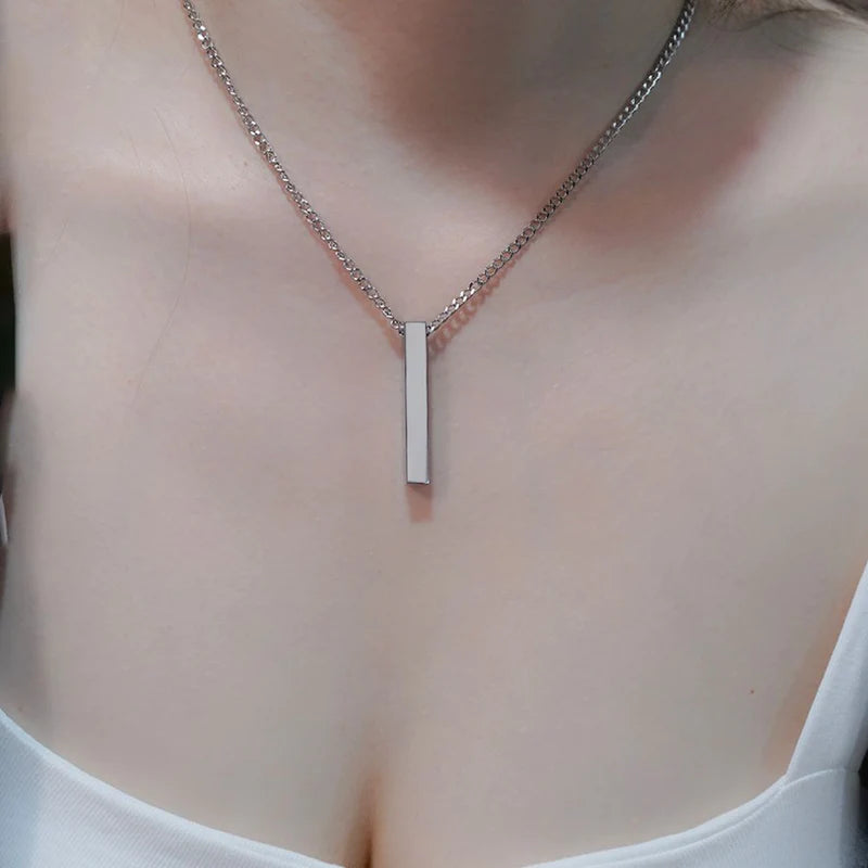 Engraved Pillar Necklace - LoveInTheBox