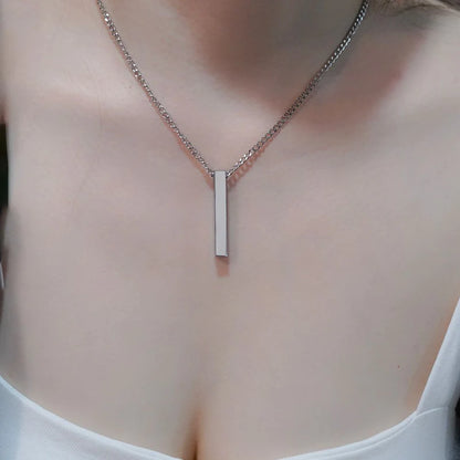 Engraved Pillar Necklace - LoveInTheBox