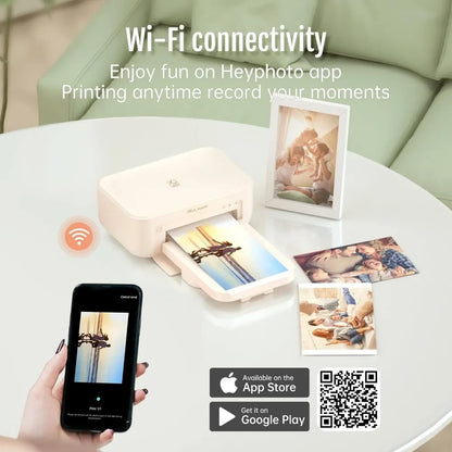 Wireless Wi-Fi Instant Photo Printer 4x6" - with 20 Sheets of Photo Paper