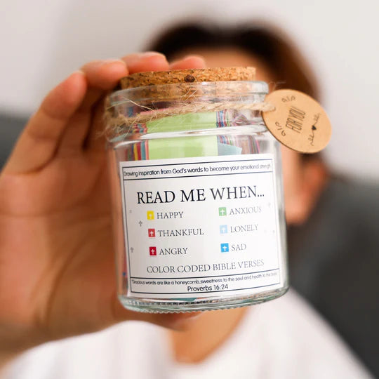 Handmade Bible Verses Jar for Emotions and Feelings - LoveInTheBox