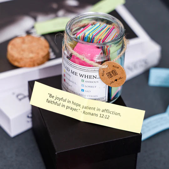 Handmade Bible Verses Jar for Emotions and Feelings - LoveInTheBox