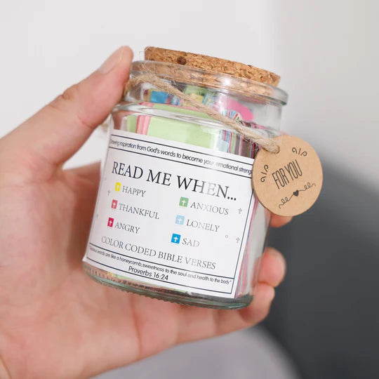 Handmade Bible Verses Jar for Emotions and Feelings - LoveInTheBox
