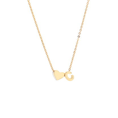Initial Pendant Necklace Gold - LoveInTheBox