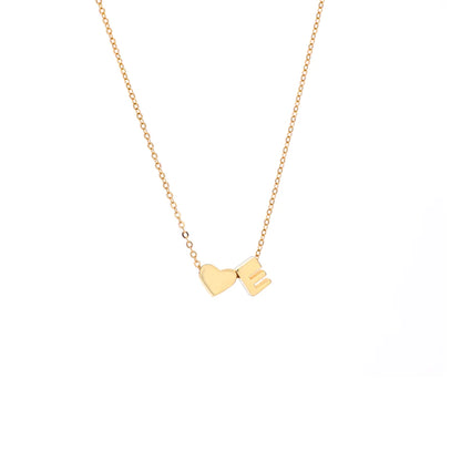 Initial Pendant Necklace Gold - LoveInTheBox