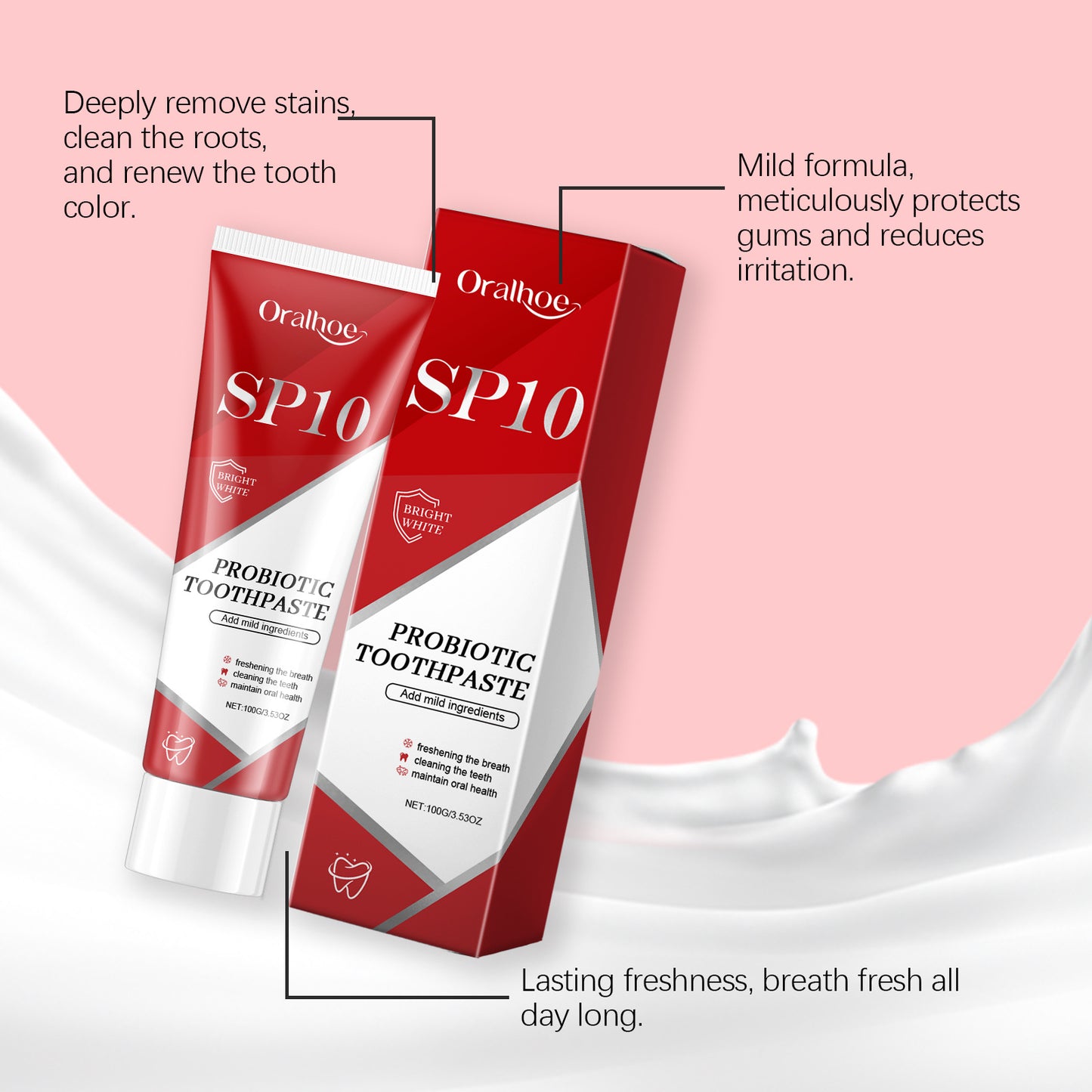 Probiotic Whitening Toothpaste SP-10 – Plaque Remover & Fresh Breath Formula (100g)