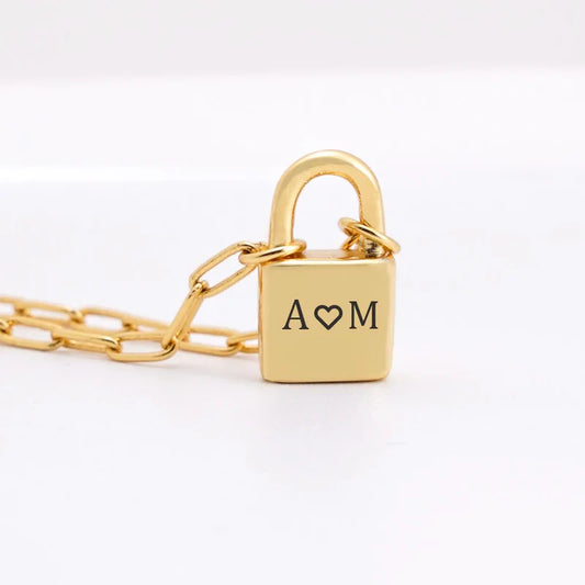 Personalized Lock Necklace - LoveInTheBox