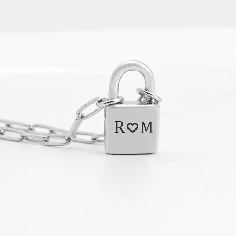 Personalized Lock Necklace - LoveInTheBox