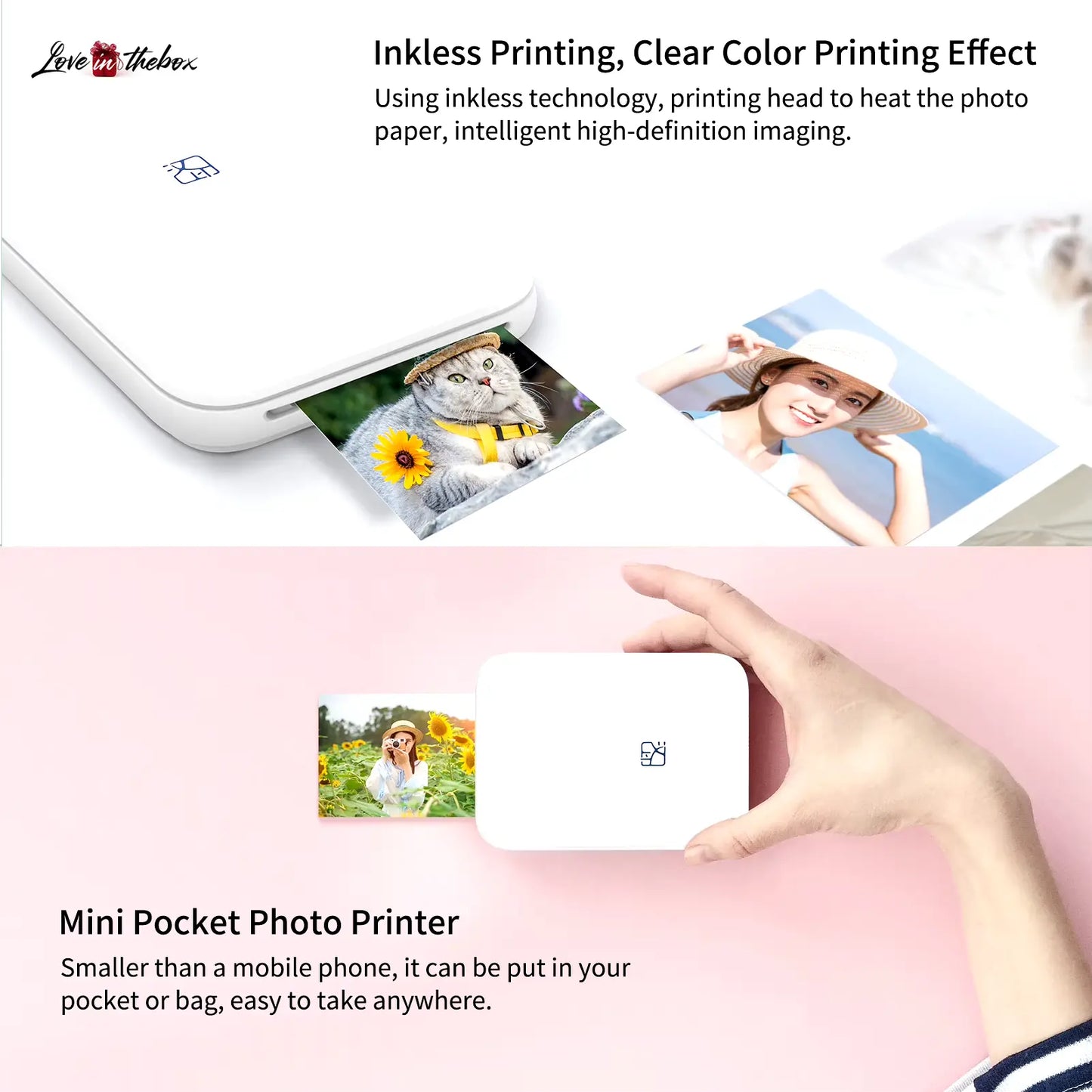 PocketPrint™ – Instant Smartphone Photo Printer – FREE Photo Paper Included