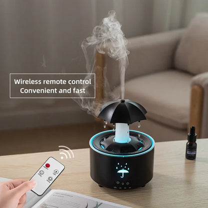 Raindrop Ultrasonic Humidifier with Rotating LED Lights