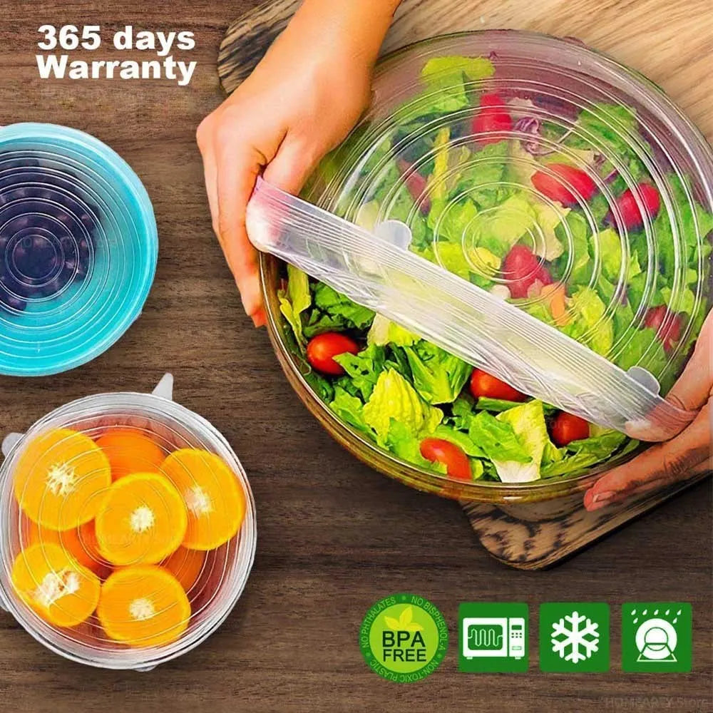Reusable Silicone Stretch Lids – Universal Food Covers for Bowls & More
