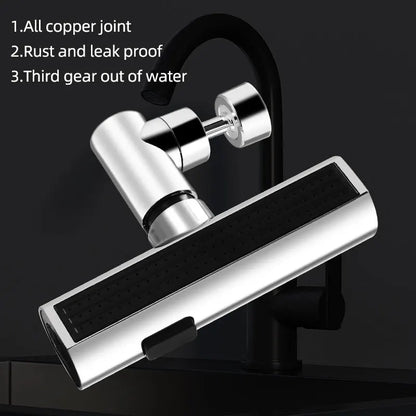Universal Swivel Faucet Extension – 3-Mode Splash-Proof Nozzle
