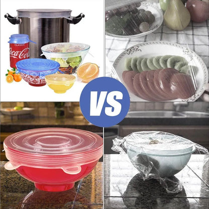 Reusable Silicone Stretch Lids – Universal Food Covers for Bowls & More