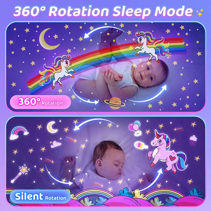 Enchanted Bunny Projection Bluetooth Lamp – Musical Night Light & Starry Sky Projector