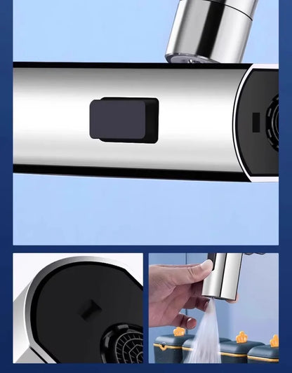 Universal Swivel Faucet Extension – 3-Mode Splash-Proof Nozzle