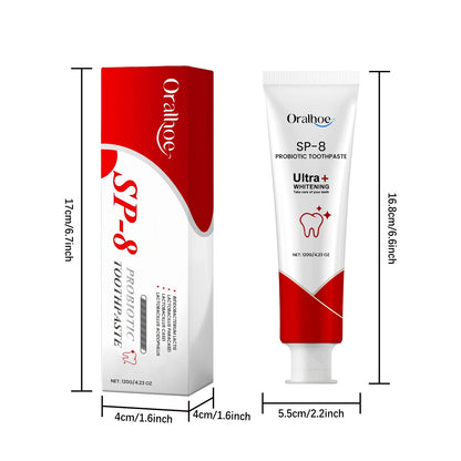Probiotic Whitening Toothpaste SP-8/SP8 – Plaque Remover & Fresh Breath Formula (120g)