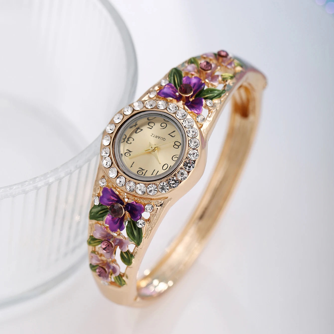 6-Piece Floral Elegance Jewelry & Watch Set