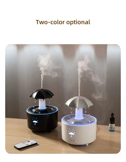 Raindrop Ultrasonic Humidifier with Rotating LED Lights