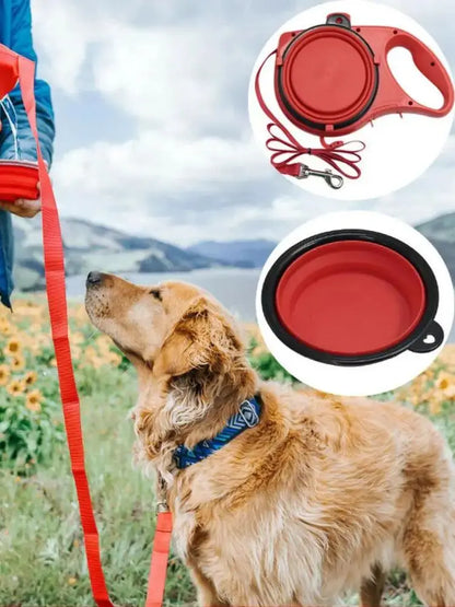 3-in-1 Smart Dog Leash – Water Bottle, Waste Bag Holder & Tangle-Free Control