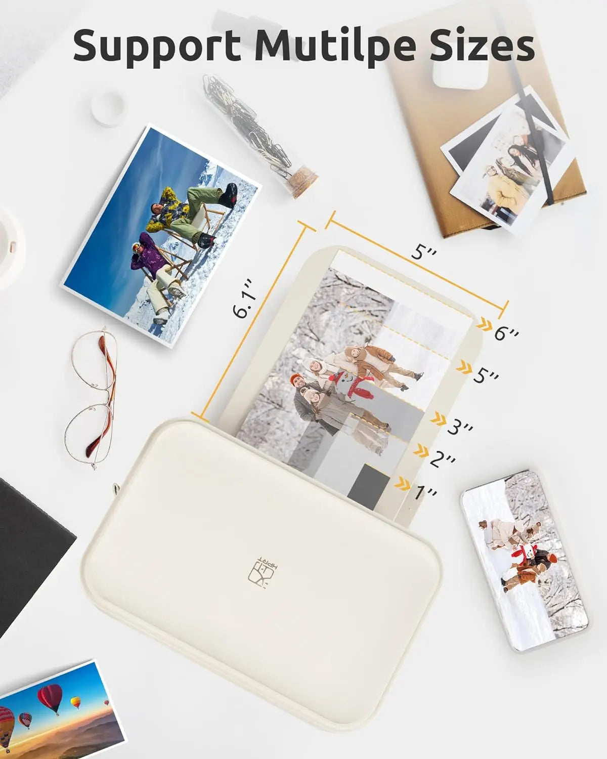 Wireless Wi-Fi Instant Photo Printer 4x6" - with 20 Sheets of Photo Paper