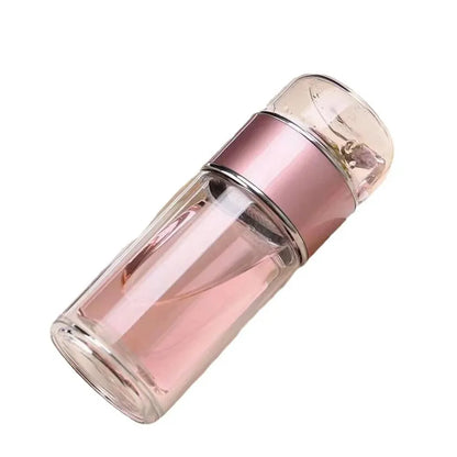 Portable Tea Infuser Bottle with Built-In Filter – Double-Wall Heat Resistant Design