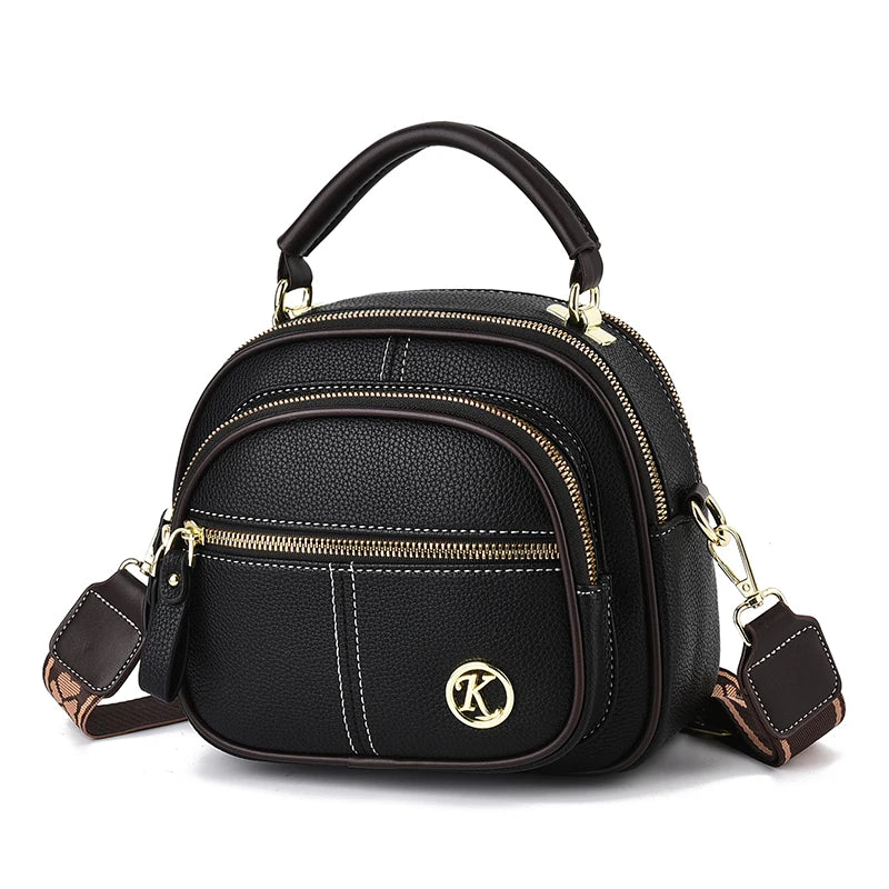 Elegant Multi-Compartment Mini Crossbody Bag for Women