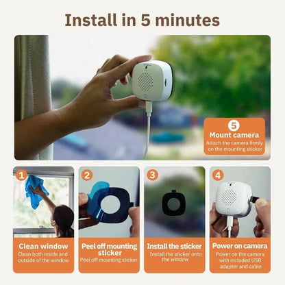 2-Pack WiFi Indoor Security Cameras – 3MP Ultra-HD, AI Motion Detection & Color Night Vision