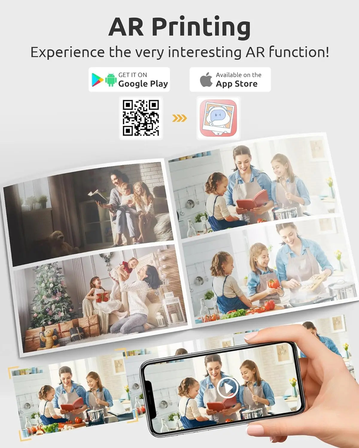 Wireless Wi-Fi Instant Photo Printer 4x6" - with 20 Sheets of Photo Paper