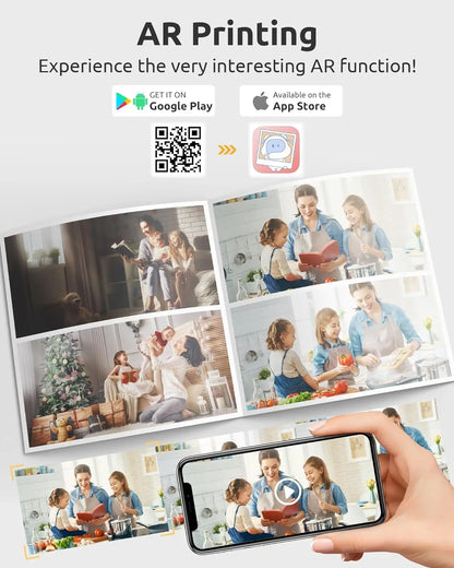 Wireless Wi-Fi Instant Photo Printer 4x6" - with 20 Sheets of Photo Paper