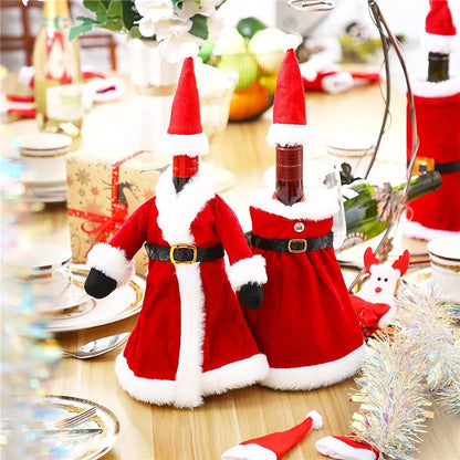 Festive Wine Bottle Covers – Christmas & Holiday Table Décor