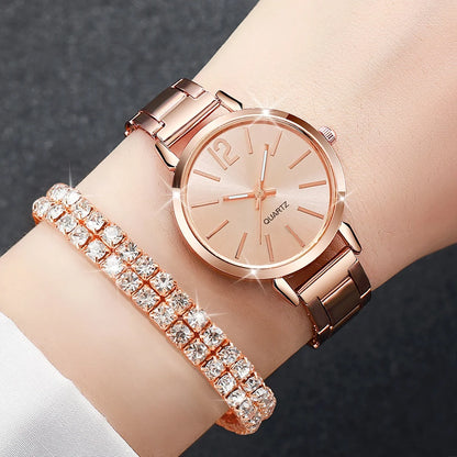 Timeless Elegance: 6-Piece Women's Watch & Bracelet Set