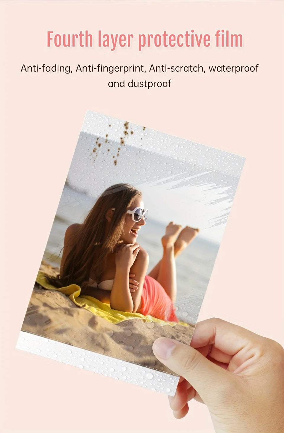 Photo Printer Refill Kit – Glossy Sheets +  Color Ribbons (Ink-Free Printing)