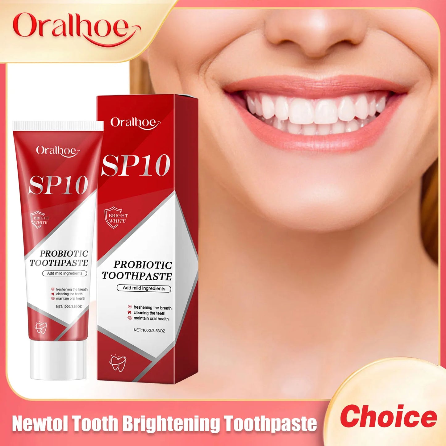 Probiotic Whitening Toothpaste SP-10 – Plaque Remover & Fresh Breath Formula (100g)