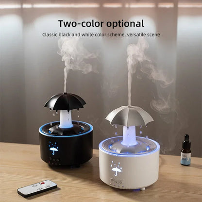 Raindrop Ultrasonic Humidifier with Rotating LED Lights