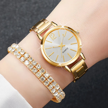 Timeless Elegance: 6-Piece Women's Watch & Bracelet Set