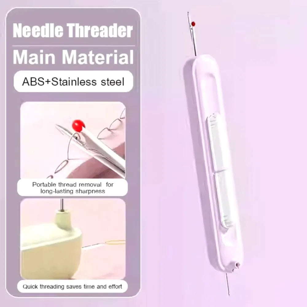 2in1 Threading Needle Threader Multifunctional Picking Thread Remover Hand Household Needlework Sewing Special Tools