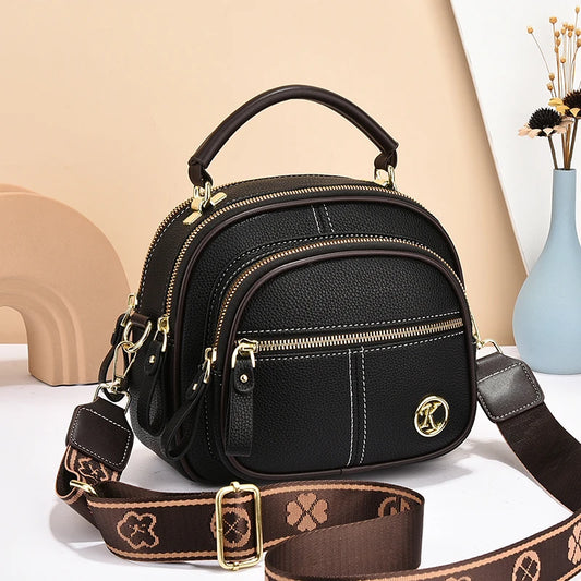 Elegant Multi-Compartment Mini Crossbody Bag for Women