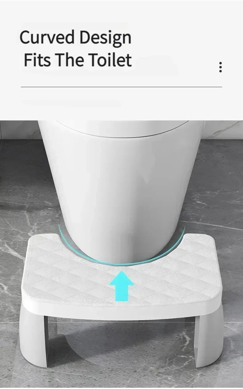 Ergonomic EasySquat – Waterproof & Non-Slip Toilet Foot Stool